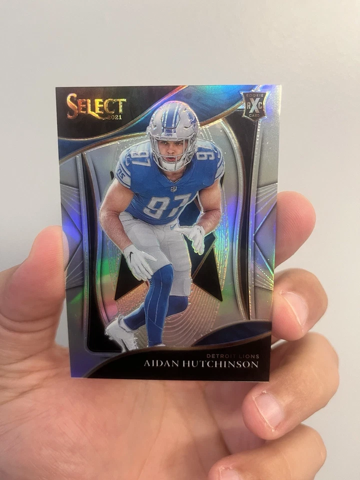 2021 Panini Select 2022 XRC Prizm Aidan Hutchinson Rookie Prizm Detroit Lions - Image 2 of 3