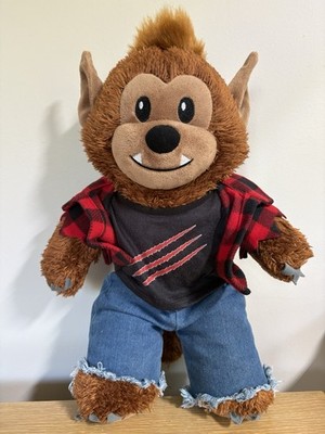 Pre-Owned 2019 Build A Bear BAB HOWL-O-WEEN WEREWOLF w/ Outfit Plush Toy Retired