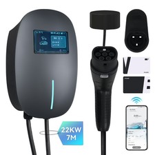 Wallbox EV Ladeger&auml;t 7kW / 11kW / 22 kW Typ-2 Ladekabel 7M mit APP und RFID