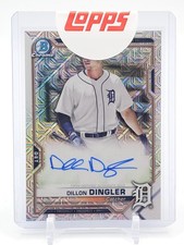 DILLON DINGLER 2021 BOWMAN CHROME MOJO REFRACTOR AUTO PROSPECT #BCMA-DDI Q3668