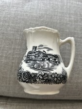 POUNTNEY & CO THE THAMES AT WARGRAVE & HENLEY BRIDGE MILK JUG VINTAGE 1940s VGC