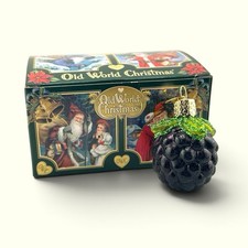Old World Christmas Glass Blackberry Ornament With Box