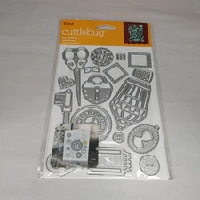 Cricut Cuttlebug Lost & Found Thin Die Set 2003469 New Key Scissors Cameo More