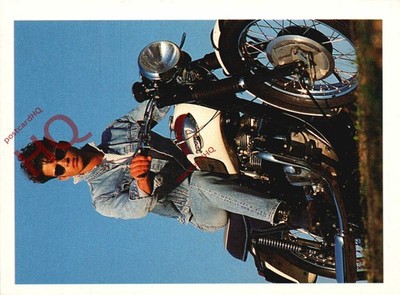 Ansichtskarte>>Motorrad, Biker in blau Ii, Caroline Summers [Athena]