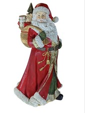 Vintage 15'' Classic Collectables Santa Figurine Resin Toy Bag