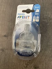 Philips Avent Medium Flow Anti-Colic Baby Bottle Nipple 3M+ (2 Pack)