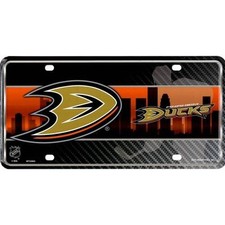 anaheim ducks nhl ice hockey metal license plate made in usa