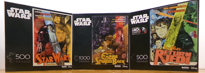STAR WARS ORIGINAL TRILOGY SET 1950'S INSPIRED MOVIE POSTER