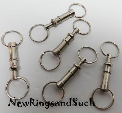 5Pack Detachable Pull Apart Quick Release Keychain Key Rings set of