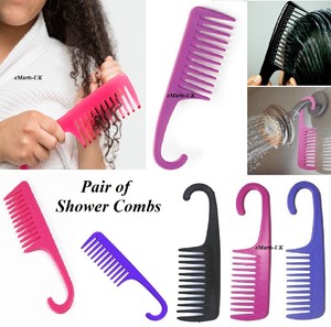 Theindianspotcom Wide Tooth Comb Detangle Wet Hair Rattail Comb