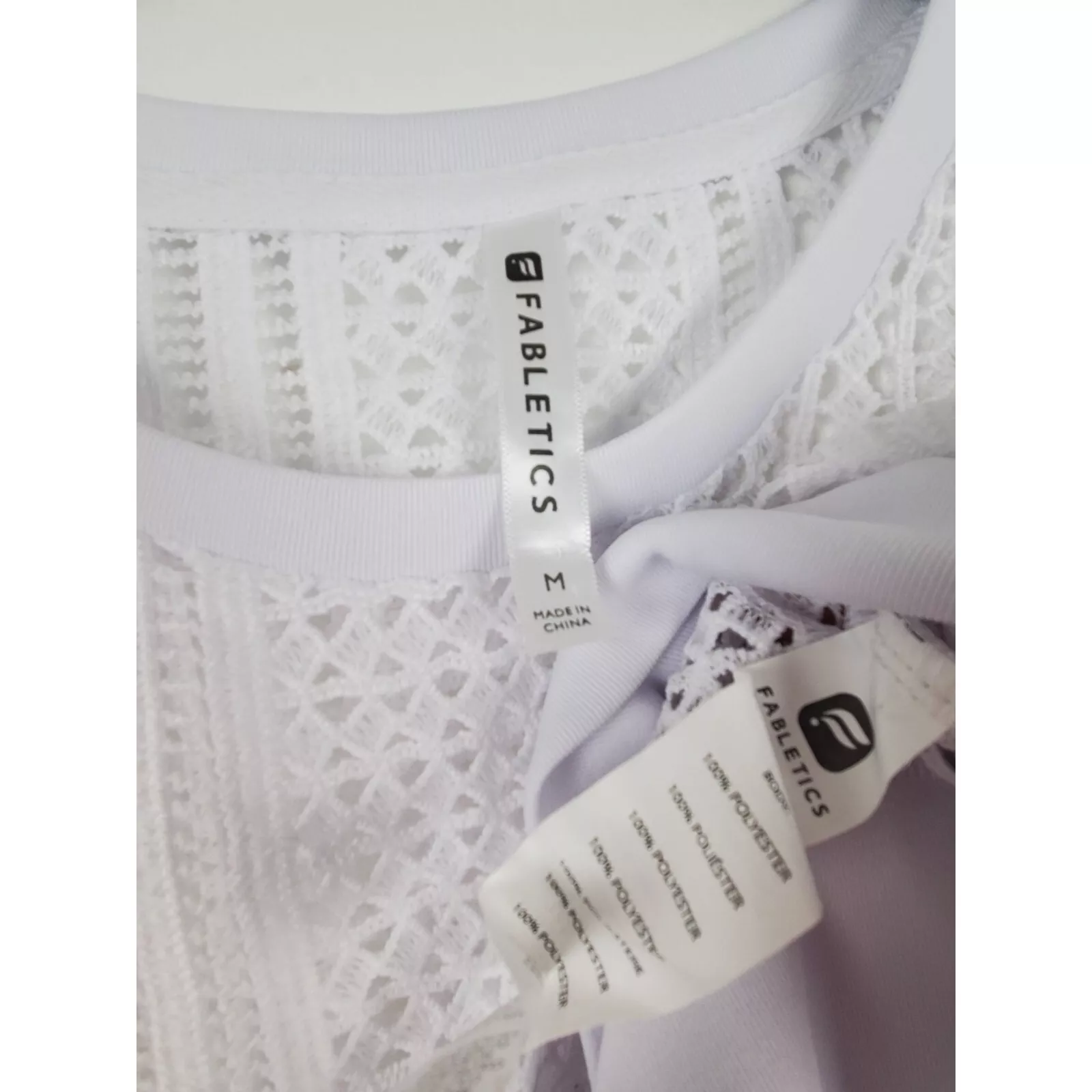 fabletics long sleeve sheer crew neck casual shirt