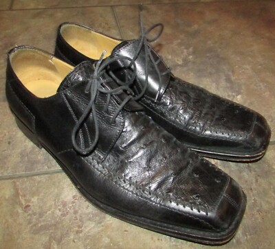 MEZLAN Mens Black Leather Loafers Genuine Exotic Ostrich Size 9.5M Mezlan | Shoes | Mezlan Mens Black Leather Loafers Genuine  main image 3