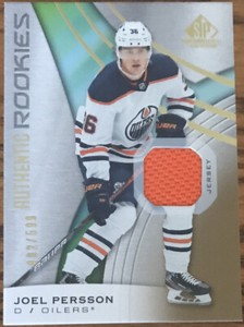 19 Sp Game Used Authentic Rookies Jersey Joel Persson 170 D 402 599 Ebay