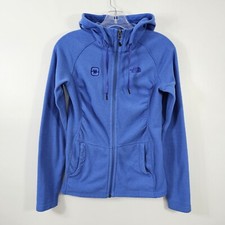 The North Face Size S Womens Blue Full Zip Hooded Fleece Jacket