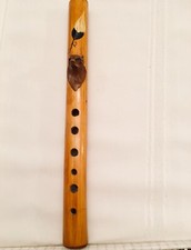 Collectible Wooden Flute Recorder Flute Musical Instrument Handmade Wolf Carving