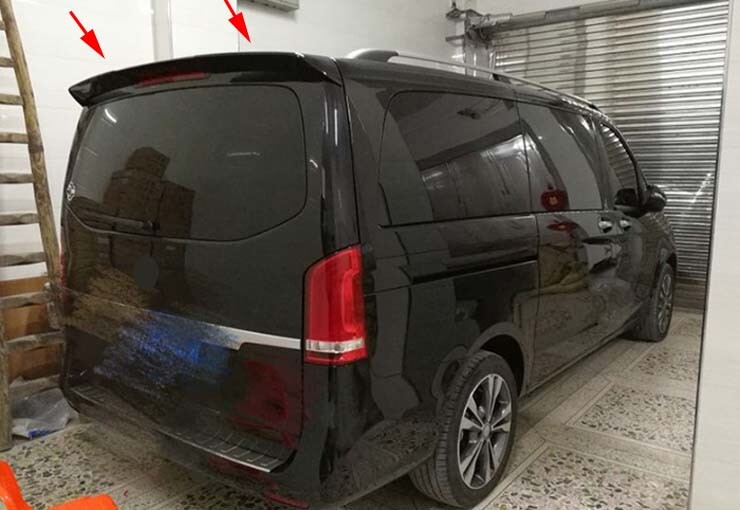 Rear Trunk Spoiler Wing for Mercedes Metris 2016-2024 Fiberglass Rear Trunk Spoiler Wing for Mercedes Metris 2016-2024 Fiberglass