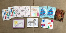 Vintage Mini Blank Note Card Lot Birthday Val...