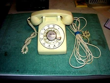 Vintage Northern Telecom NTI- 500 DR White Rotary Telephone Phone