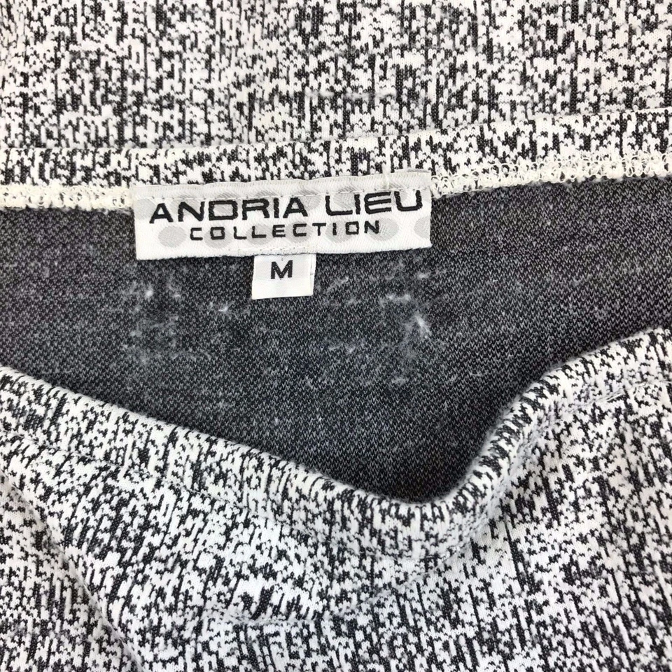 Falda Mujer Colección Andria Lieu Mediana Gris Carbón Blanco Texturizado Plisado  Foto 4 de 4