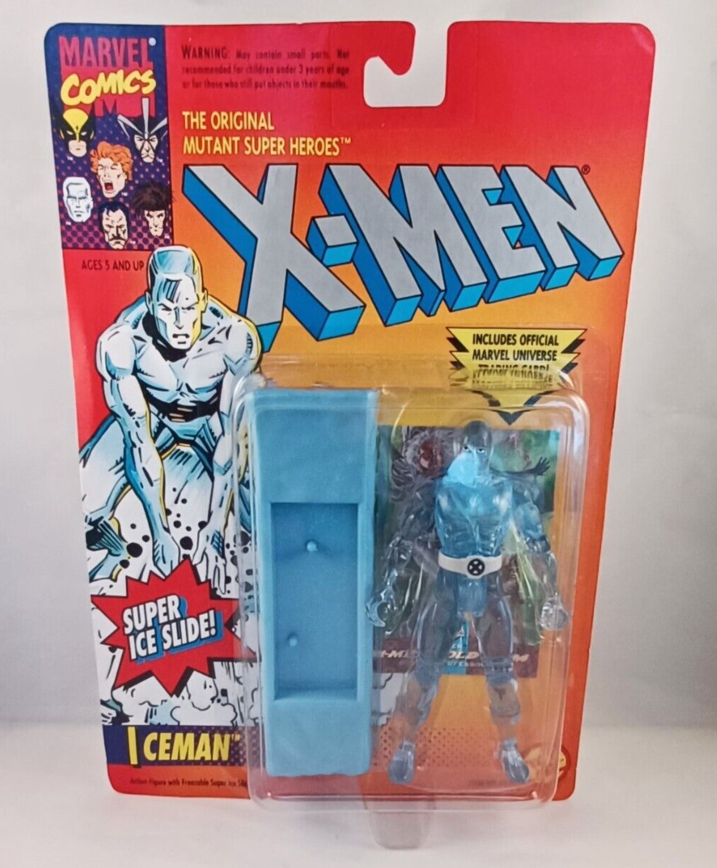 ICEMAN Super Ice Slide X-MEN Action Figure MOC w/TRADING CARD Marvel ToyBiz 1993