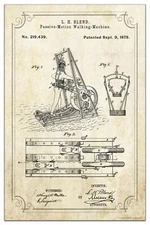 Vintage Walking Machine Patent Art Print 11x17 Workout Home Gym Wall Decor Gift
