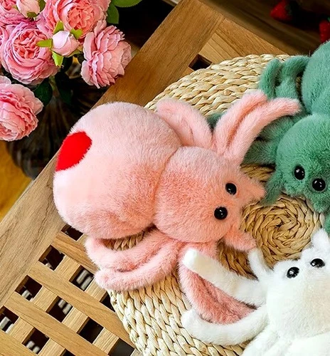 Pink Spider Plush Toy 10" Stuffed Animal Toddler Doll Gift Kids - Picture 6 of 13