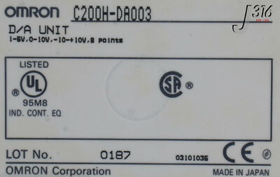 オムロン C200H-DA003 OMRON 1PC Omron C200H-DA003 C200HDA003 Analog Module New In Box