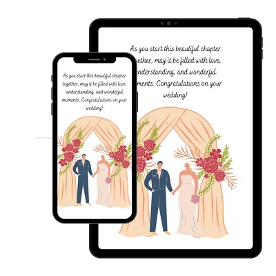 Elektronische Brunnen Wünsche Vorlage Hochzeit Glückwunsch eCard Paperles EDITIERBAR