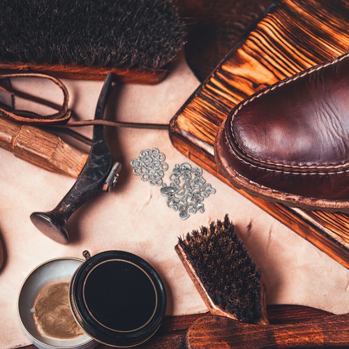 20 pezzi fibbie fai da te occhiello ottone lacci riparazione ganci stivali fissaggio scarpe - Foto 12 di 12