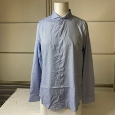 C-LAB NYC Slim Fit 4-Way Stretch Dress Shirt Men's Size L - 16.5 Blue
