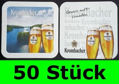 50 Stück Bierdeckel Krombacher Genuss unter Freunden für Party Bar Tresen Theke