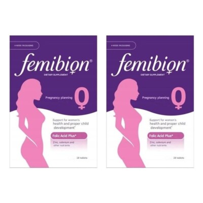 Femibion 0 Pregnancy Planning 2x28 Tablets, Baby Planning, Folic Acid Metafolin
