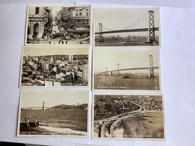 RPPC 6 Postcard Lot San Francisco Piggott Real Photos 1930s Powell Bay Bridge