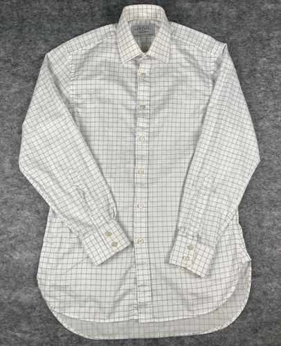 90s-00'S Vintage LLBean Long Sleeve Button-Down Check Shirt, Men's Size L cotton ivory Vintage Second Hand