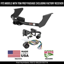For 2009 Ram 1500 Trailer Hitch w/ 7 Pin Wiring Fit TowPKG Exc OE hitch Curt 15K