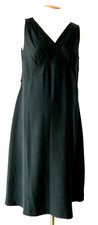 MIMI MATERNITY Black SILK Sleeveless DRESS Size M Retails $128.00 NEW