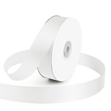1 inch Wide x 50 Yards White Single Faced Polyester Satin Ribbon White Satin ...