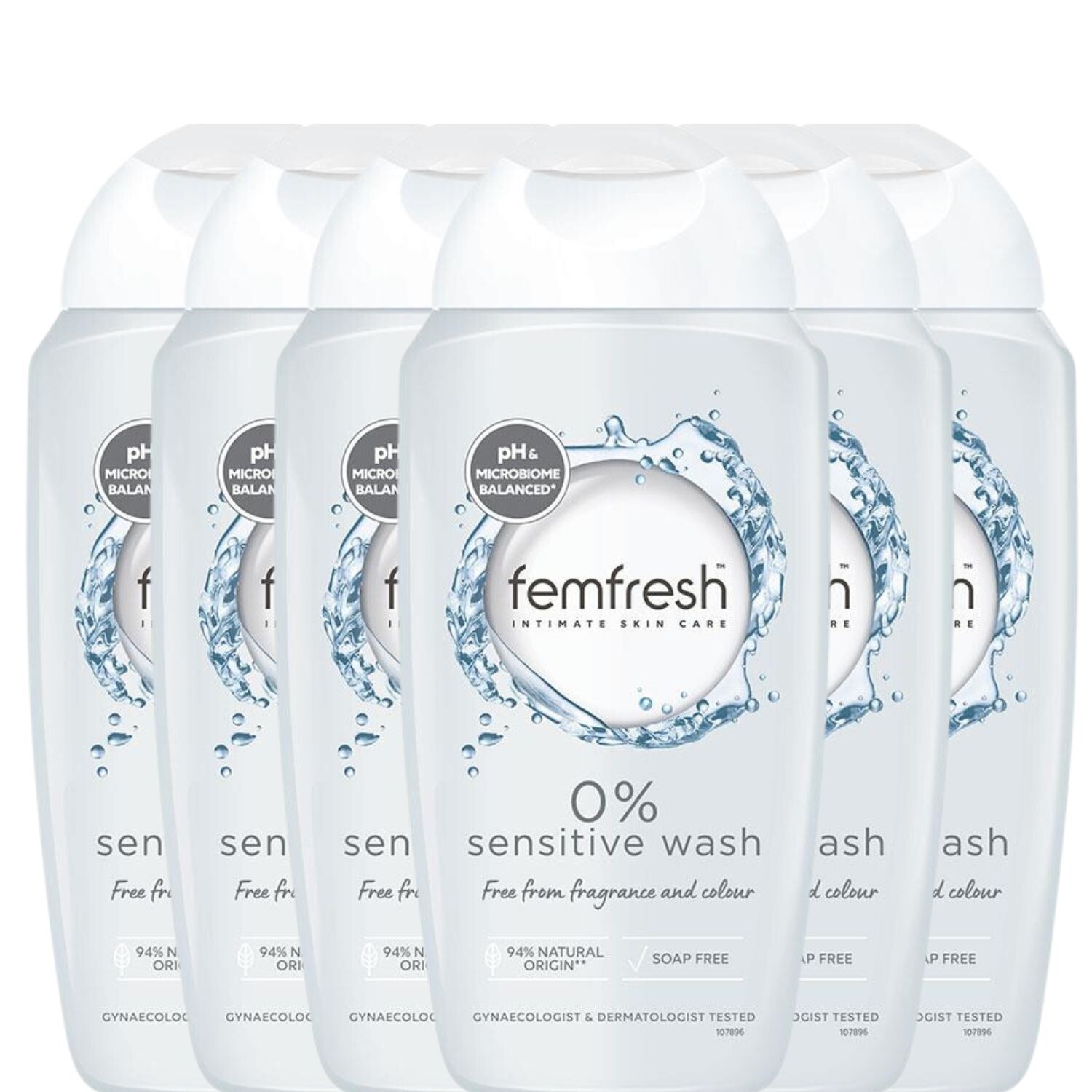 Femfresh 0% Sensitive Intimwäsche 250ml x6
