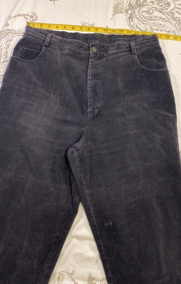 Pantalones de pana para mujer Forenza vintage de alta espera azul talla 18 Foto 2 de 4