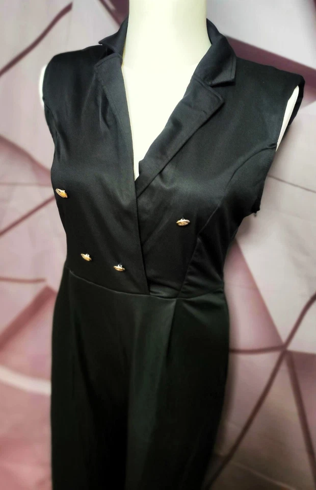 Unisex!Mega heiss! Curvy Style Catsuit Jumpsuit Deep V-Neck Tailliert Zipper M/L - Bild 3 von 4