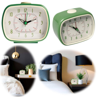 Nostalgie Retro Wecker Gün Green 11cm Analog Reisewecker