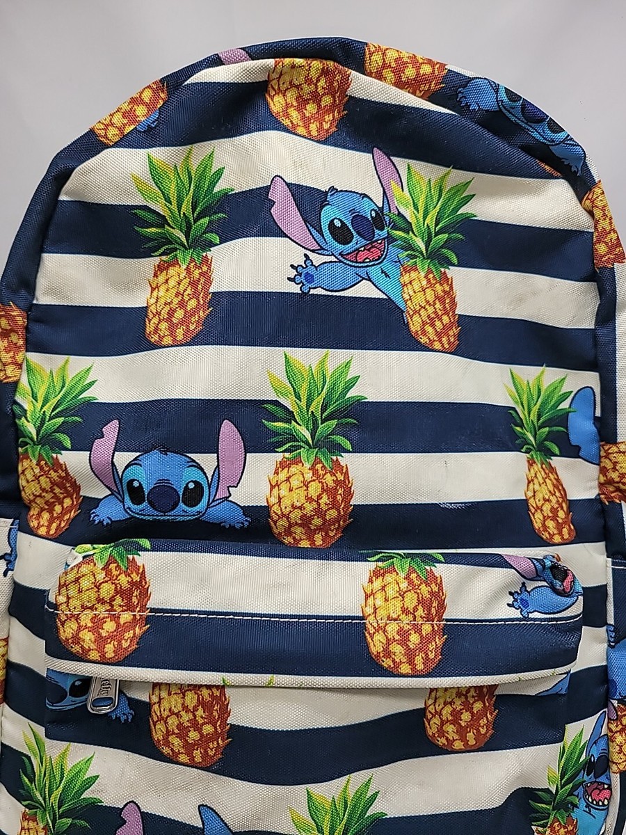 Disney Loungefly Lilo & Stitch Pineapple Large Striped Nylon 