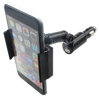 Charger Car Mount Holder DC Socket USB Port Cradle Swivel for Cell Phones