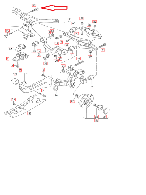 Genuine VW AUDI Lower Rear Suspension Eccentric Bolt WHT000228 Golf ...