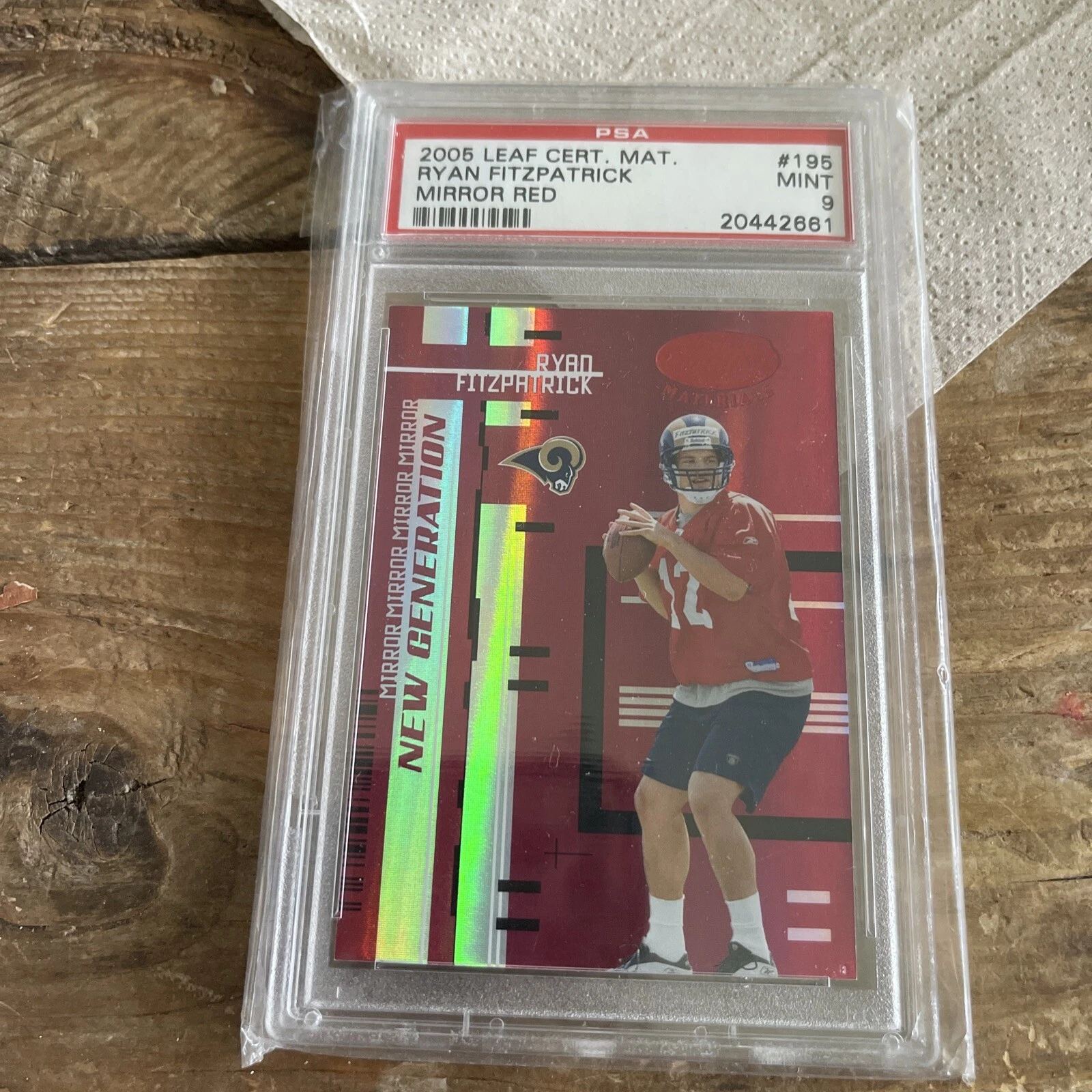 Ryan Fitzpatrick Leaf Certified Materials #195 Mirror Red