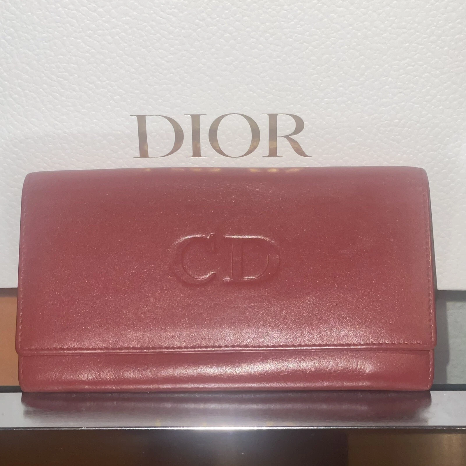 Portefeuille long Christian Dior double rabat