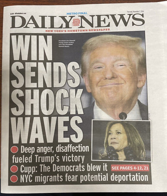 Daily News Newspaper - November 7, 2024 (Trump Wins Presidency Cover)