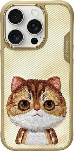 Nimmy Friends Big Eyed Pet 2.0 Cat Case for iPhone 16 Pro Max 6.9"" Khaki