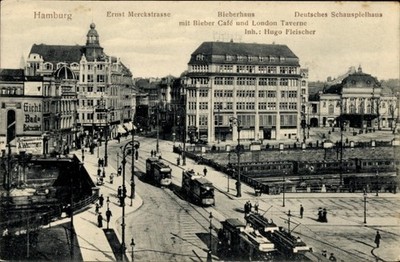 Ak Hamburg Mitte St. Georg, Ernst Merckstraße, Deutsches... - 5099886