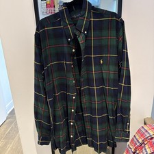 Polo Ralph Lauren Mens 2XB Plaid Button Down Shirt Multicolor Cotton Big  Tall